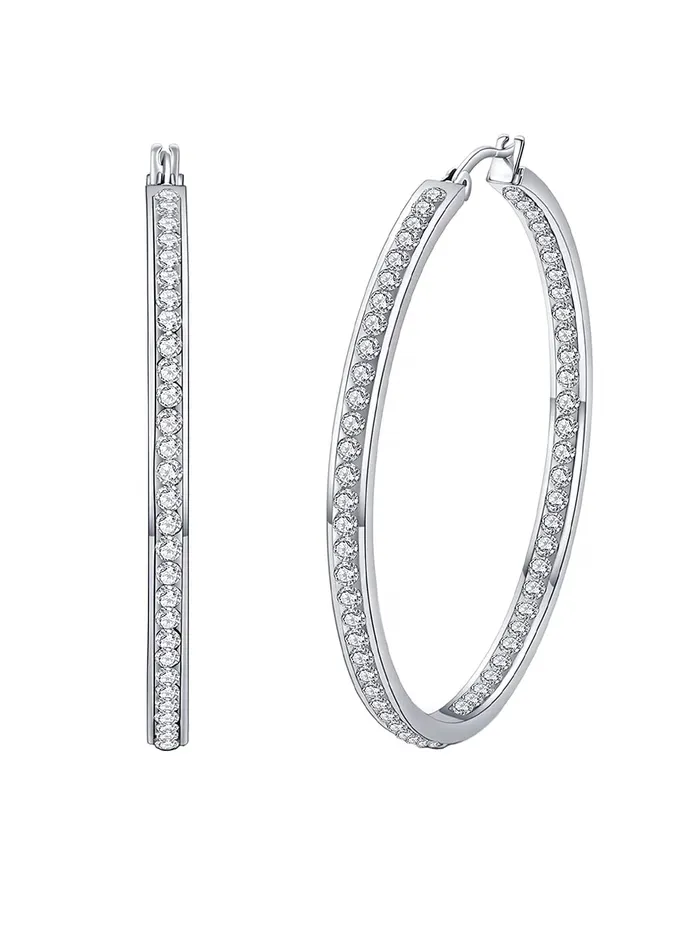 Yellow Chimes Rings Yellow Chimes Earrings for Women Fashion White Crystal Hoops Rhodium Plated Silver Big Hoops Earrings for Girls Birthday Gift for Girls Women Anniversary Gift for Wife Yellow Chimes Rings Yellow Chimes Earrings for Women Fashion White Crystal Hoops Rhodium Plated Silver Big Hoops Earrings for Girls Birthday Gift for Girls Women Anniversary Gift for Wife