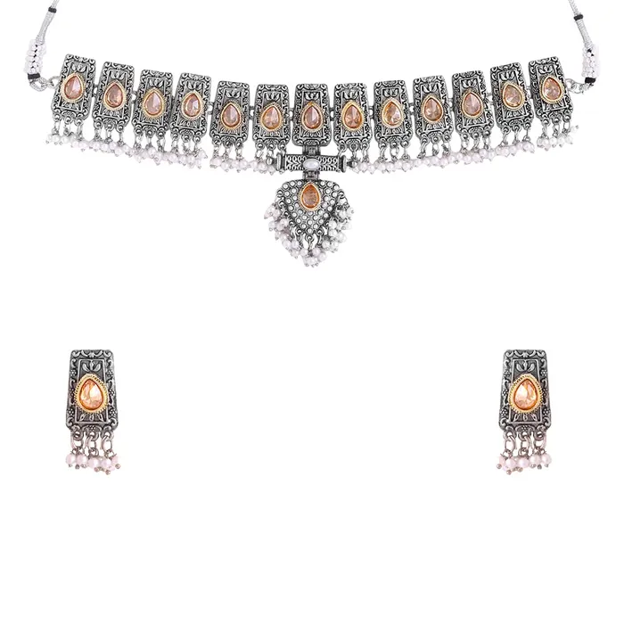 Yellow Chimes Rings Yellow Chimes Jewellery Set for Women and Girls Choker Set for Women Silver Tone White Beads Drop Stone Choker Necklace Set for Women Birthday Gift For Girls Women Anniversary Gift for Wife Yellow Chimes Rings Yellow Chimes Jewellery Set for Women and Girls Choker Set for Women Silver Tone White Beads Drop Stone Choker Necklace Set for Women Birthday Gift For Girls Women Anniversary Gift for Wife