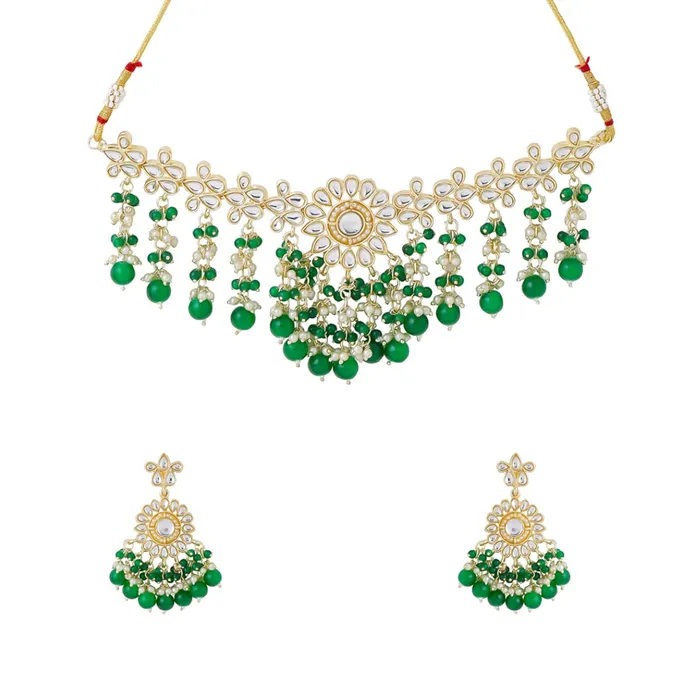 Yellow Chimes Rings Yellow Chimes Jewellery Set for Women and Girls Traditional Kundan Necklaces Set Gold Plated Green Beads Drop Kundan Set Birthday Gift for girls and women Anniversary Gift for Wife Yellow Chimes Rings Yellow Chimes Jewellery Set for Women and Girls Traditional Kundan Necklaces Set Gold Plated Green Beads Drop Kundan Set Birthday Gift for girls and women Anniversary Gift for Wife