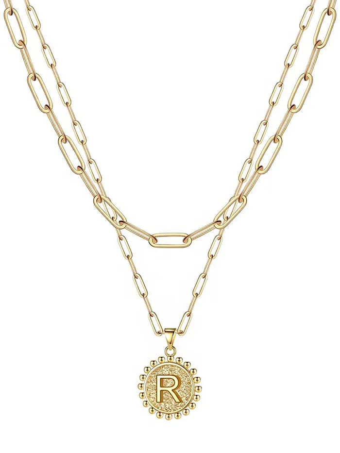 Yellow Chimes Rings Yellow Chimes Necklace for Women Gold plated Multilayered Pendent with Charm inter linked chain Pendant Necklace for Women And Girls PD 3