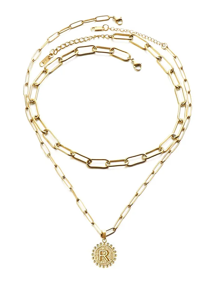 Yellow Chimes Rings Yellow Chimes Necklace for Women Gold plated Multilayered Pendent with Charm inter linked chain Pendant Necklace for Women And Girls PD 3