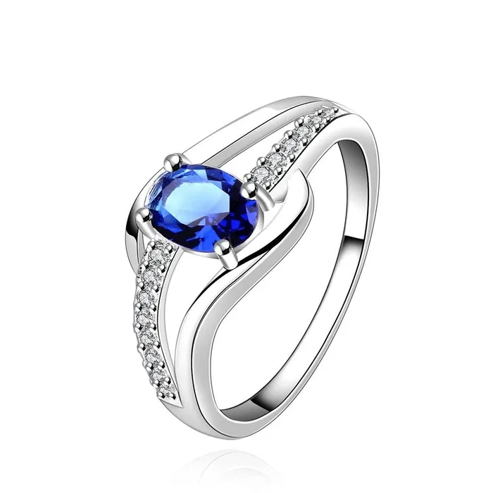 Yellow Chimes Rings Yellow Chimes Rings for Women Valentines Gift Combo of Blue Rich Royal Austrian Crystal Ring in Red Velvet Rose Ring Box for Women and Girls Size US 6
