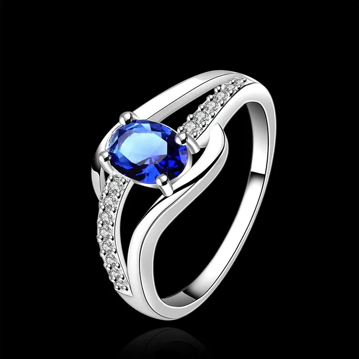 Yellow Chimes Rings Yellow Chimes Rings for Women Valentines Gift Combo of Blue Rich Royal Austrian Crystal Ring in Red Velvet Rose Ring Box for Women and Girls Size US 6