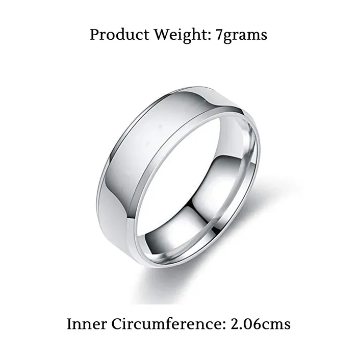 Yellow Chimes Silver Toned Ring For Men Pack of 1 Stainless Steel Band Ring Silver Band Finger Ring for Boys Ideal Gift For Men and Boys Yellow Chimes Necklaces