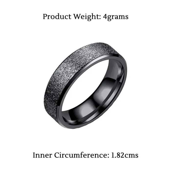 Yellow Chimes Trendy Western Style Titanium Collection Stardust Black Band Stainless Steel Rings for Men and Boys US 8 YCFJRG134SPRK8BK Yellow Chimes Earrings