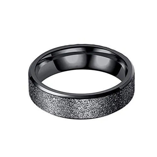 Yellow Chimes Trendy Western Style Titanium Collection Stardust Black Band Stainless Steel Rings for Men and Boys US 8 YCFJRG134SPRK8BK Yellow Chimes Earrings