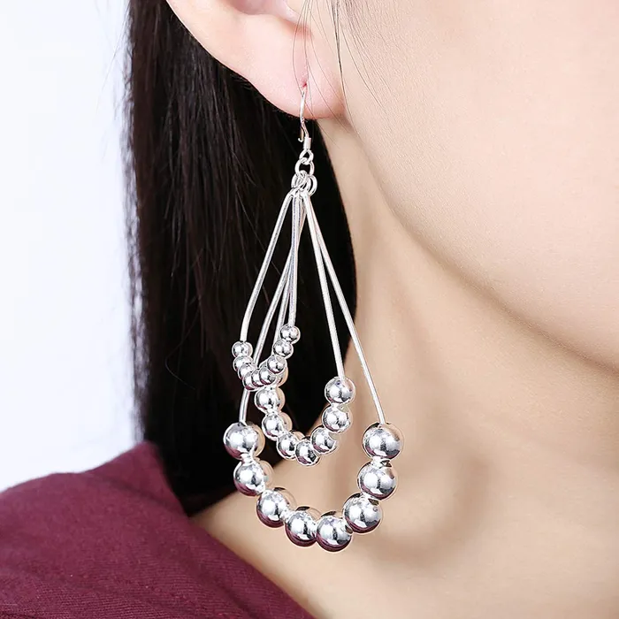 Yellow Chimes Triple Beans Layered Alloy Chandelier Earring for Women Girls Yellow Chimes Necklaces