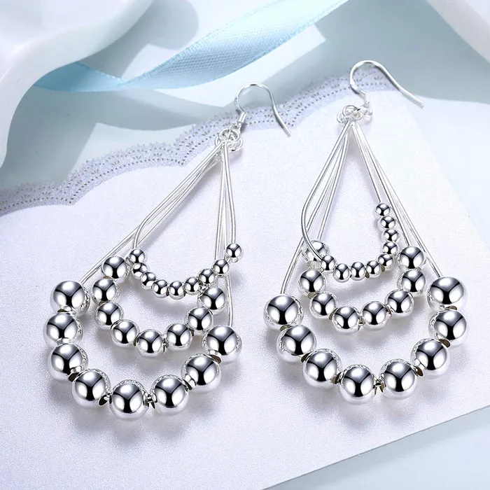 Yellow Chimes Triple Beans Layered Alloy Chandelier Earring for Women Girls Yellow Chimes Necklaces