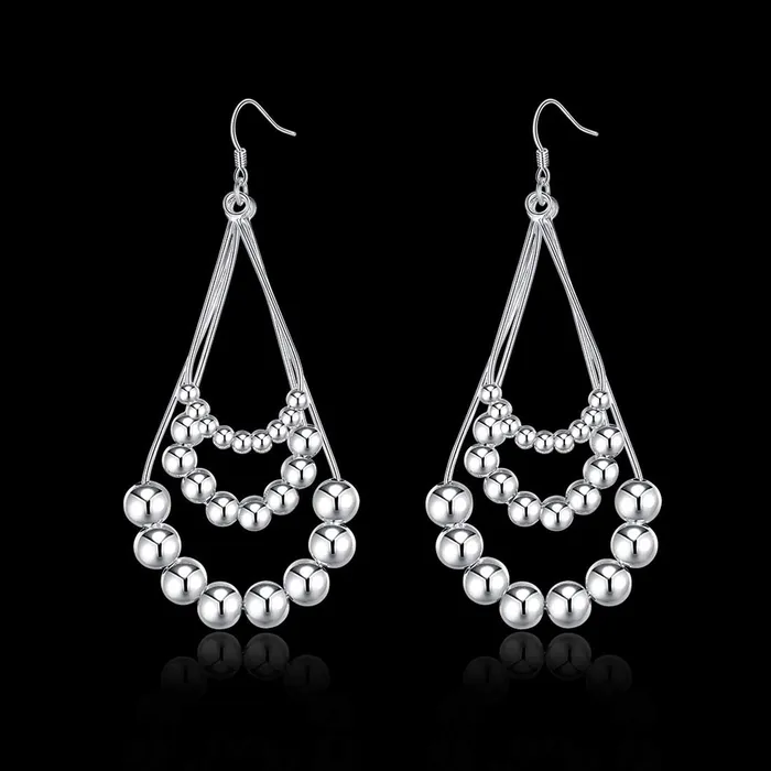 Yellow Chimes Triple Beans Layered Alloy Chandelier Earring for Women Girls Yellow Chimes Necklaces
