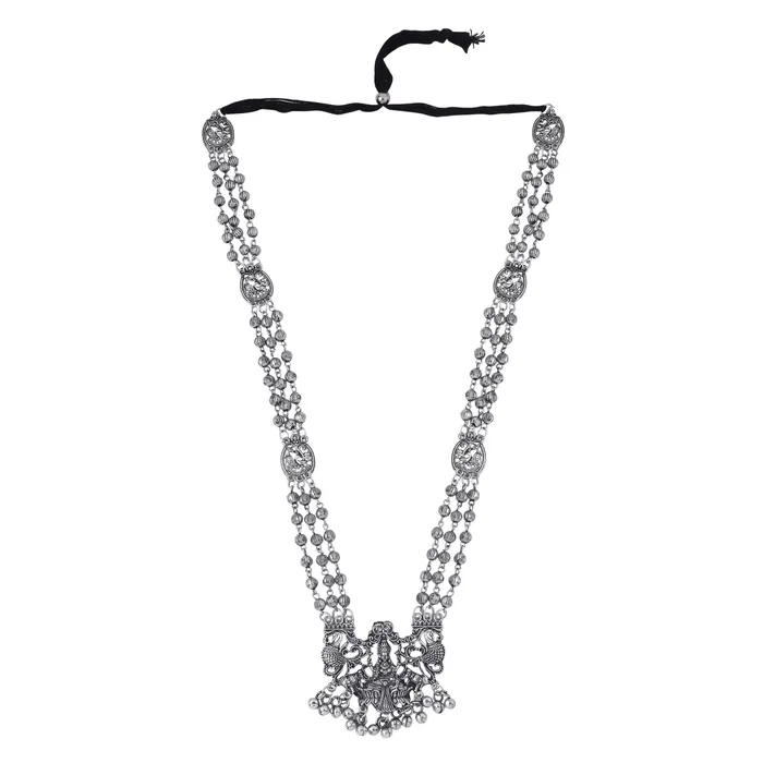 Yellow Chimes Watches Yellow Chimes Jewellery Set for Women and Girls Temple Jewellery Set for Women Silver Oxidised Temple Choker Necklace Set Birthday Gift for girls and women Anniversary Gift for Wife