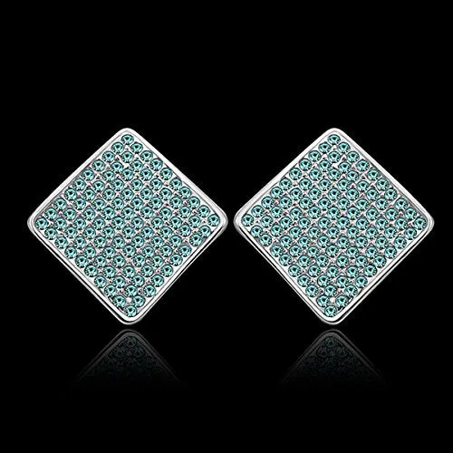 Yellow Chimes Yellow Chimes A5 Grade Crystal Platinum Plated Designer Studs Earrings for Women Girls Rings