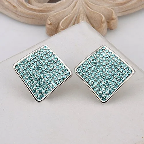 Yellow Chimes Yellow Chimes A5 Grade Crystal Platinum Plated Designer Studs Earrings for Women Girls Rings