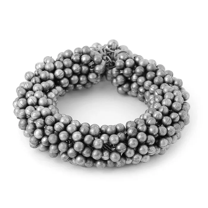 Yellow Chimes Yellow Chimes Bracelet for Women and Girls Silver Oxidised Gungroo Kada Bracelets for Women and Girls Birthday Gift For girls and women Anniversary Gift for Wife Rings