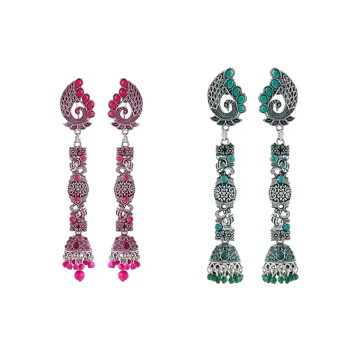 Yellow Chimes Yellow Chimes Earrings for Women and Girls Meenakari Jhumka and Drop Earrings 2 Pair Combo of Silver Plated Long Jhumka Earrings Birthday Gift for girls and women Anniversary Gift for Wife Earrings Yellow Chimes Yellow Chimes Earrings for Women and Girls Meenakari Jhumka and Drop Earrings 2 Pair Combo of Silver Plated Long Jhumka Earrings Birthday Gift for girls and women Anniversary Gift for Wife Earrings
