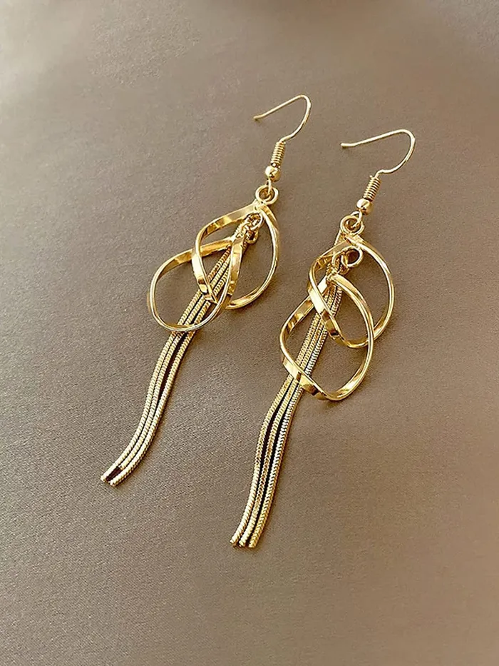 Yellow Chimes Yellow Chimes Earrings for Women and Girls Pearl Dangler Gold Toned Spiral Designed Long Danglers Earrings Birthday Gift for girls and women Anniversary Gift for Wife Necklaces