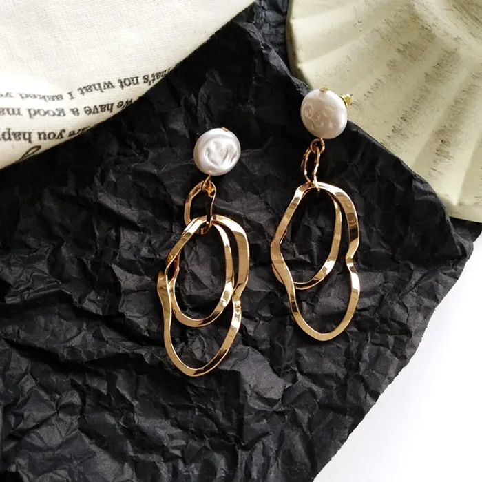 Yellow Chimes Yellow Chimes Latest Collection Silver Gold Plated Design Hoop Stud Earrings for Women and Girls Dangler Design Necklaces