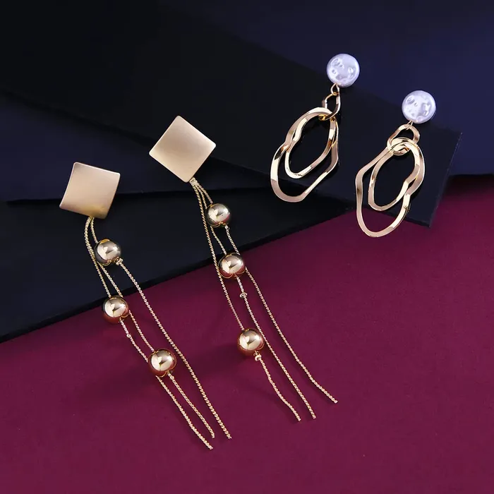 Yellow Chimes Yellow Chimes Latest Collection Silver Gold Plated Design Hoop Stud Earrings for Women and Girls Dangler Design Necklaces