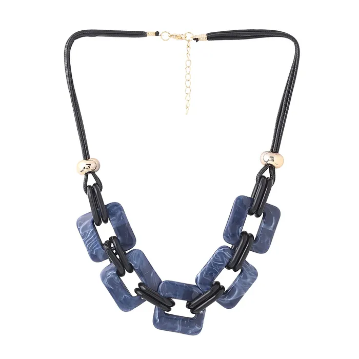 Yellow Chimes Yellow Chimes Necklace for Women and Girls Fashion Blue Choker Necklace for Women Western Geometric Statement Style Choker Necklace Birthday Gift for Girls Women Anniversary Gift for Wife Necklaces