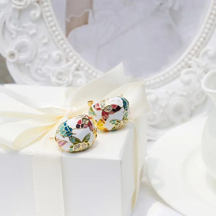 Yellow Chimes YELLOW CHIMES Queen of Versailles Enamel Austrian Crystal Earrings for Women and Girls Earrings Bracelets