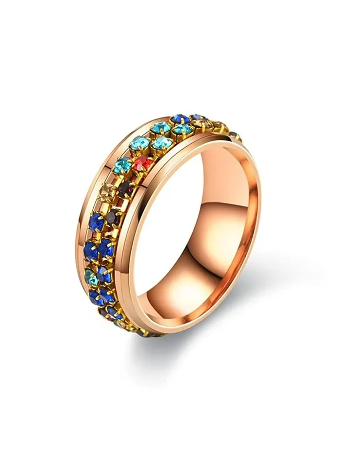 Yellow Chimes Yellow Chimes Ring For Women Gold Tone Multicolor Crystal Studded Designer Ring For Women and Girls Rings Yellow Chimes Yellow Chimes Ring For Women Gold Tone Multicolor Crystal Studded Designer Ring For Women and Girls Rings