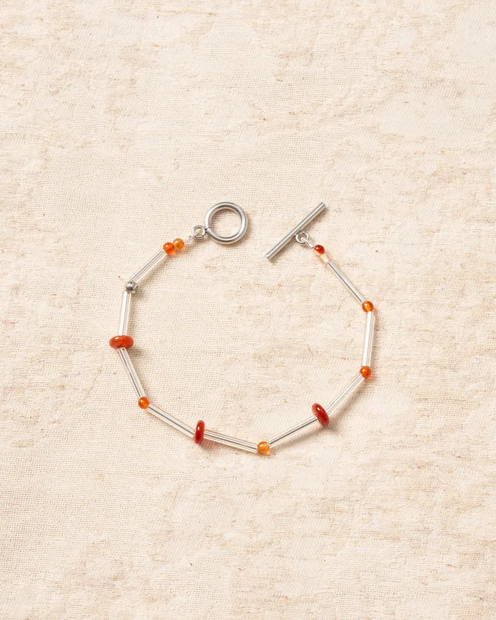 Yin Silver Lined Glass Beaded Bracelet CUN Bracelets