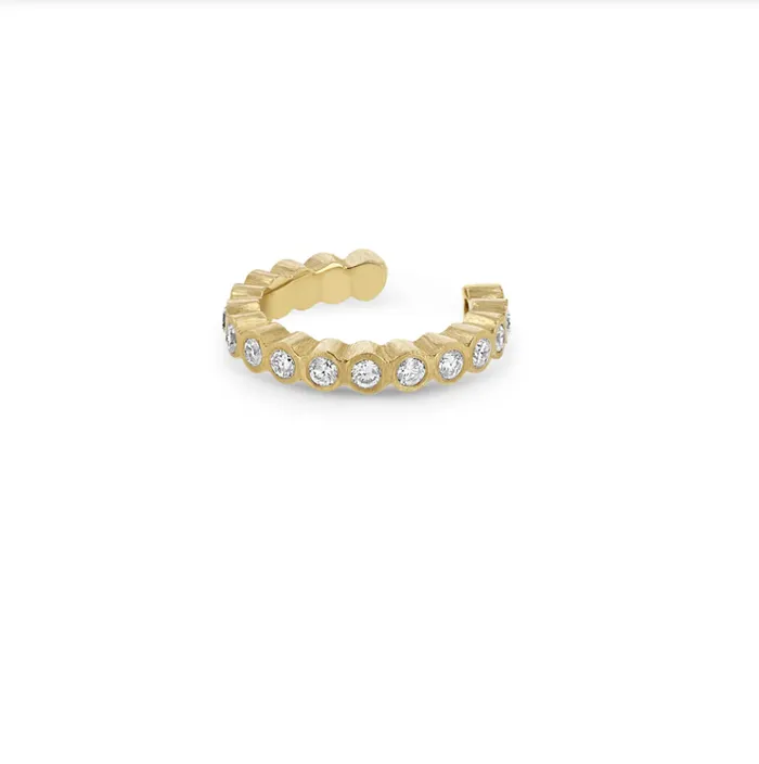 Zo Chicco Earrings 14K DIAMOND BEZEL ETERNITY EAR CUFF
